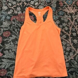 Athletic Works Orange Racerback Tank Top